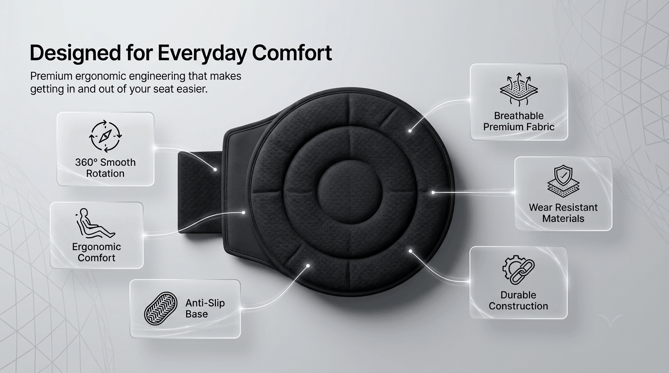 360° Comfort Rotating Seat Cushion
