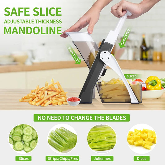 Manual Vegetable Cutter | Easy-Cut Multi-Function Chopper
