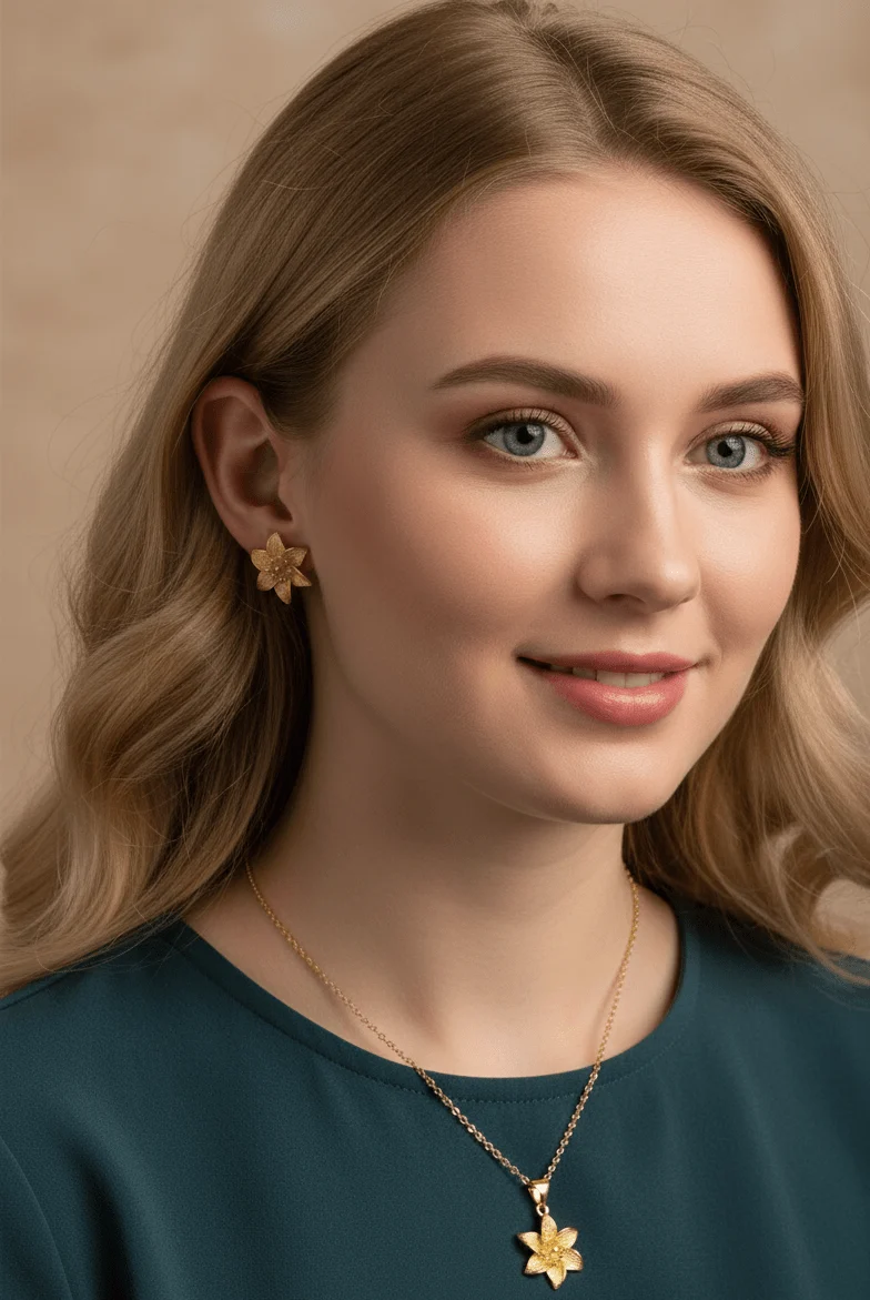 Floral Bloom Pendant Set