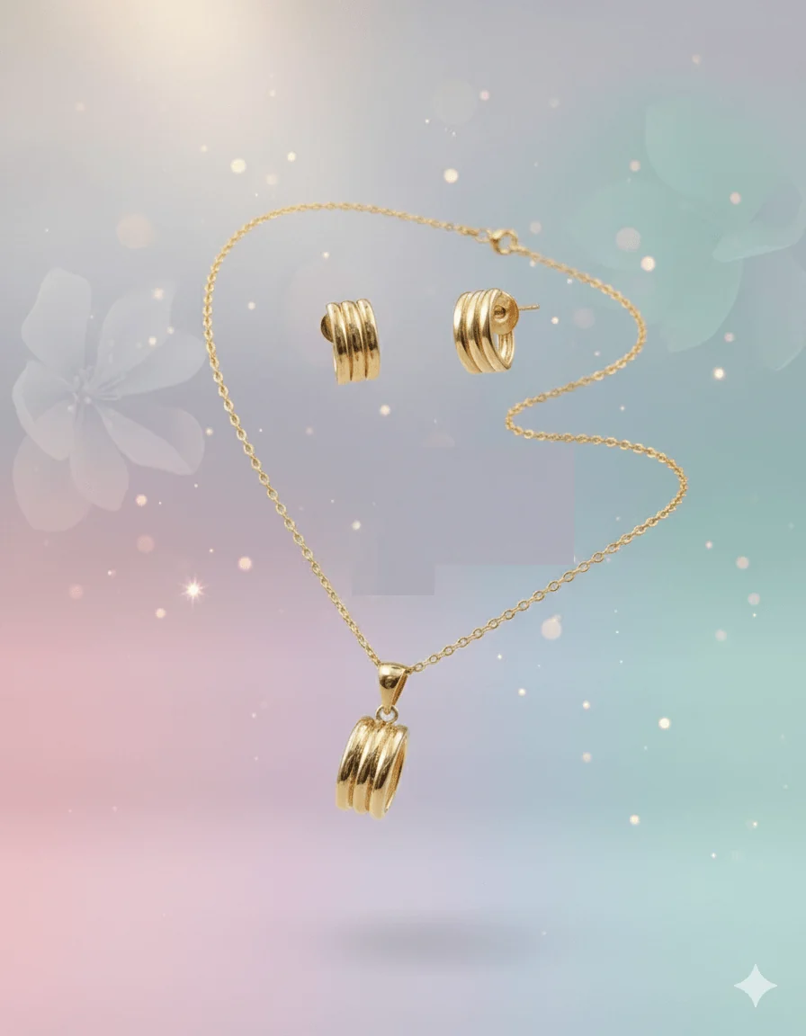 Triple Band Pendant Set
