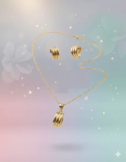 Triple Band Pendant Set