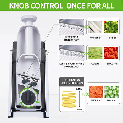 Manual Vegetable Cutter | Easy-Cut Multi-Function Chopper