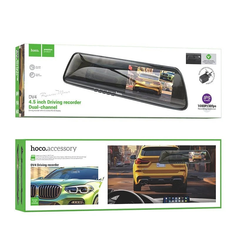 Hoco - Rearview Mirror Driving Recorder (DV4) ©